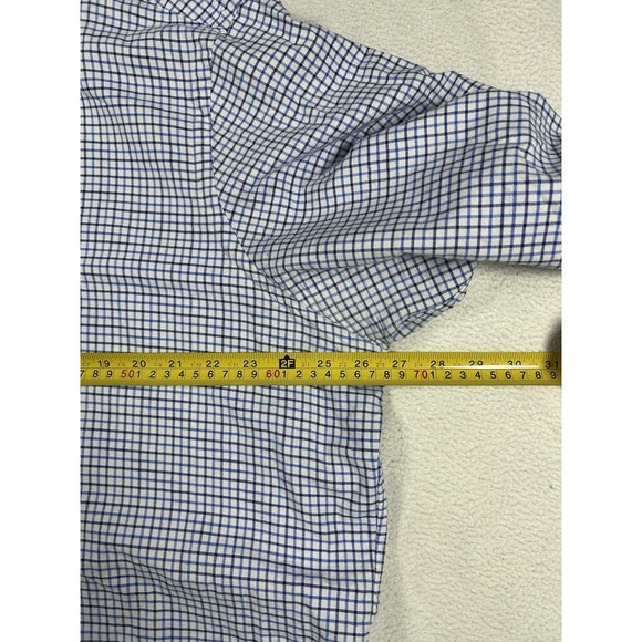 Polo Ralph Lauren Shirt Men's 2XLT Blue Gingham Check Long Sleeve Flesh Pony EUC - Picture 5 of 5